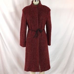 John Caruana Red Mohair blend EUC badazz  Stylists Coat